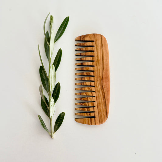 Personalized Olive Wood Wide Tine Comb, Handmade Wooden Beauty Comb, Authentic Hair comb, Christmas Gift