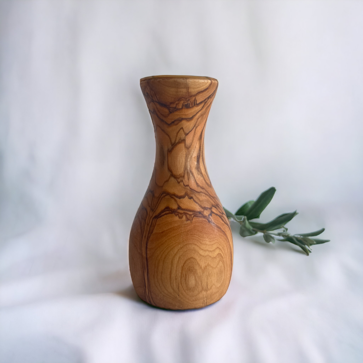 Vase en bois d'olivier fait main | Élégance naturelle pour votre décoration intérieure