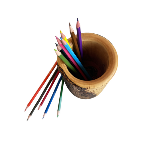 Wooden pencil box, Olive Wood penholder