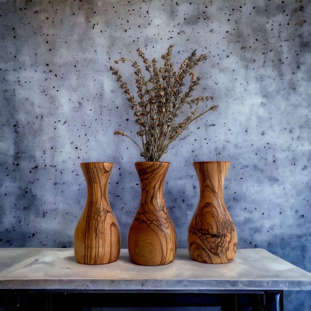 Vase en bois d'olivier fait main | Élégance naturelle pour votre décoration intérieure