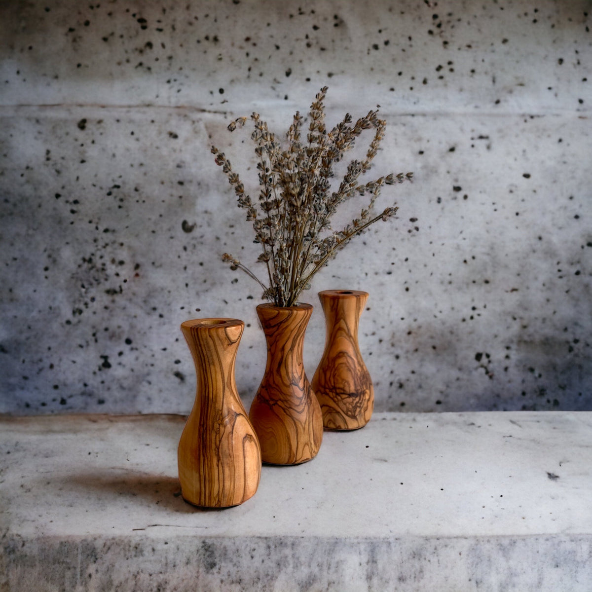 Vase en bois d'olivier fait main | Élégance naturelle pour votre décoration intérieure