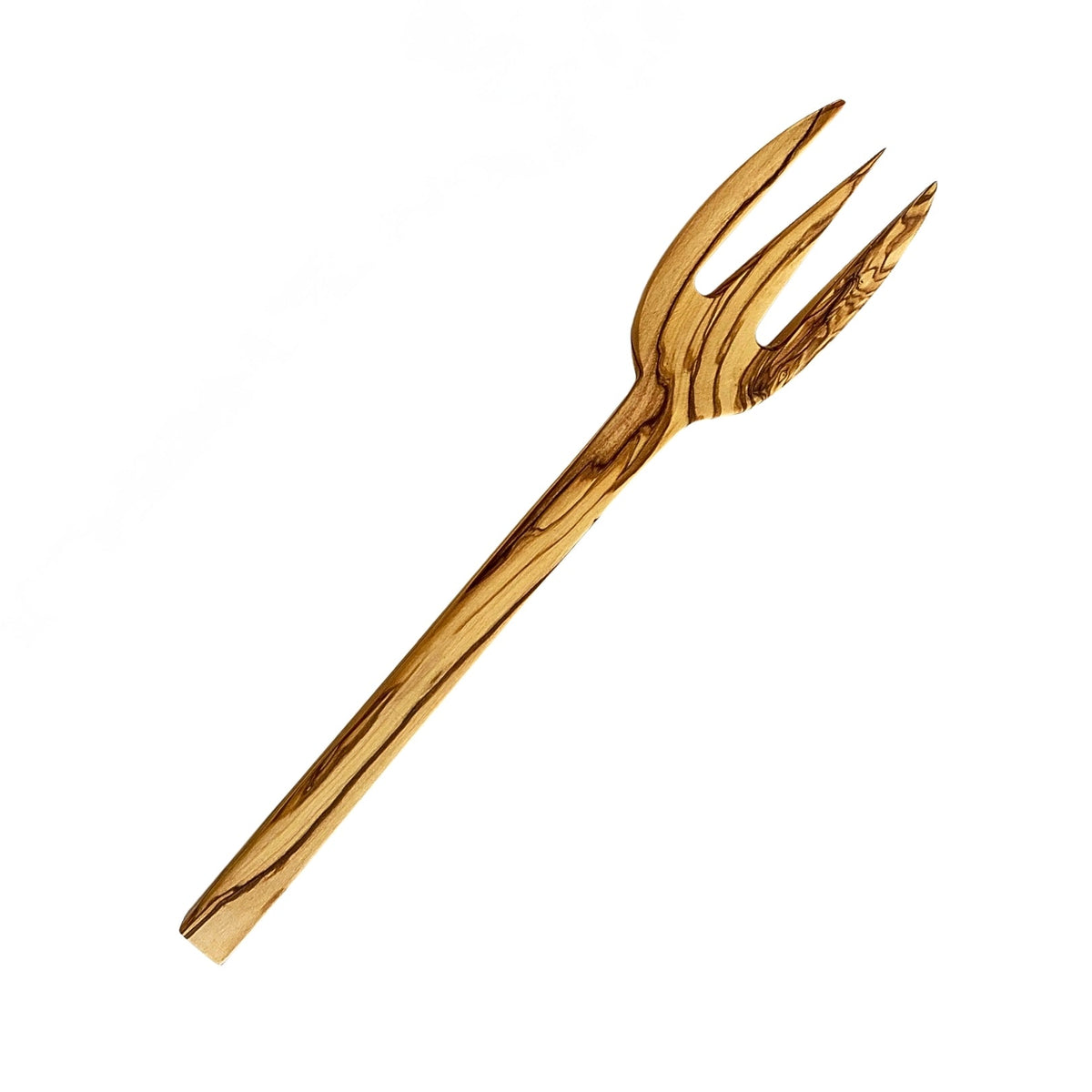 Stylish Olive Wood Serving Set, Wooden Salad Spoon and Fork
