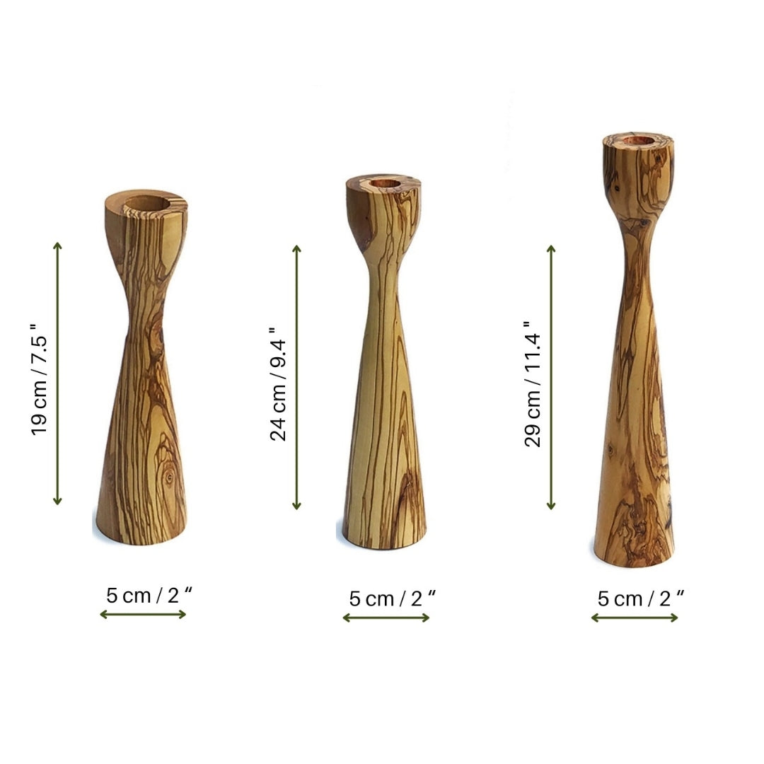 Olive Wood Candlestick, Olive Wood Candelabra