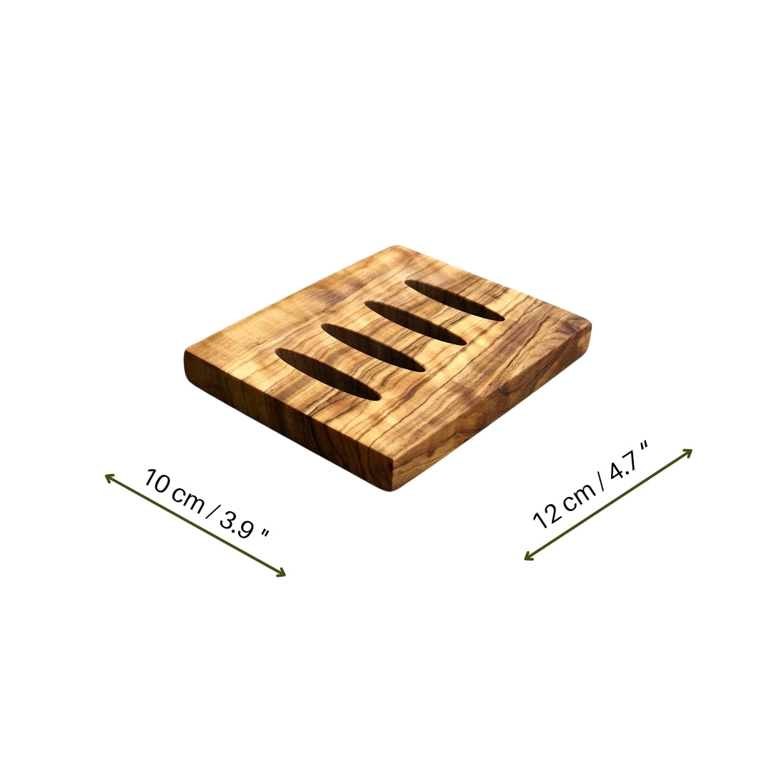 Wooden Perforated Soap Dish, Olive Wood Soap Holder, Exquisite Craftsmanship Bathroom Accessories