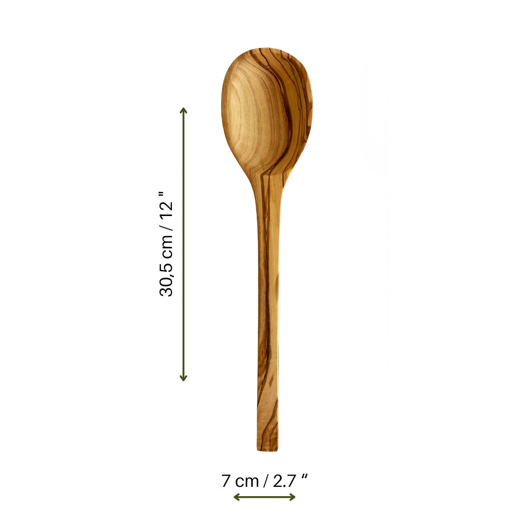 Stylish Olive Wood Serving Set, Wooden Salad Spoon and Fork