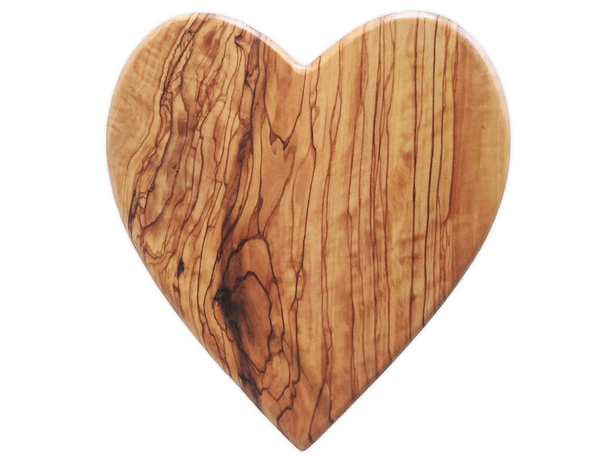 Planches en bois d'olivier en forme de cœur, cadeaux en bois pour la Saint-Valentin
