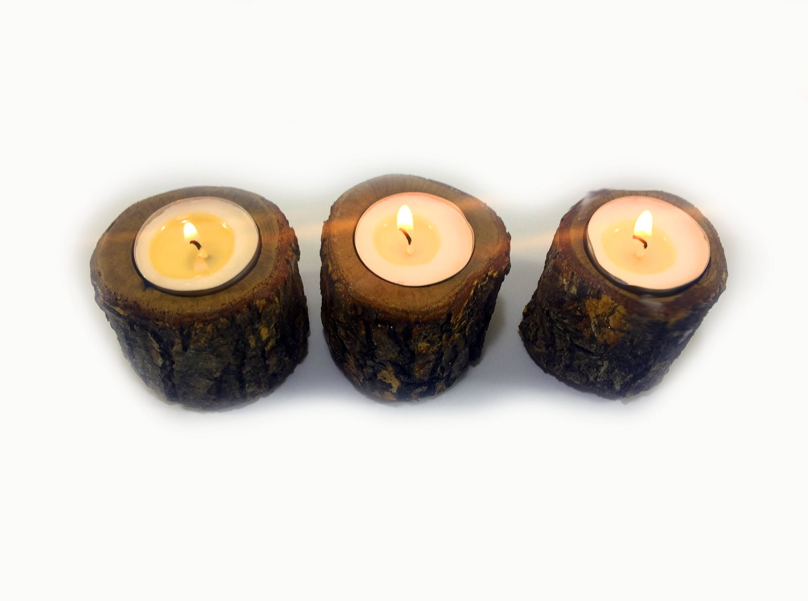 Olive Wood Candleholder Set of 4, Olive Wood Rustic Candleholder, Authentic Candleholder, Luxurious Candle holder, Live Edge Wood Candle Holder
