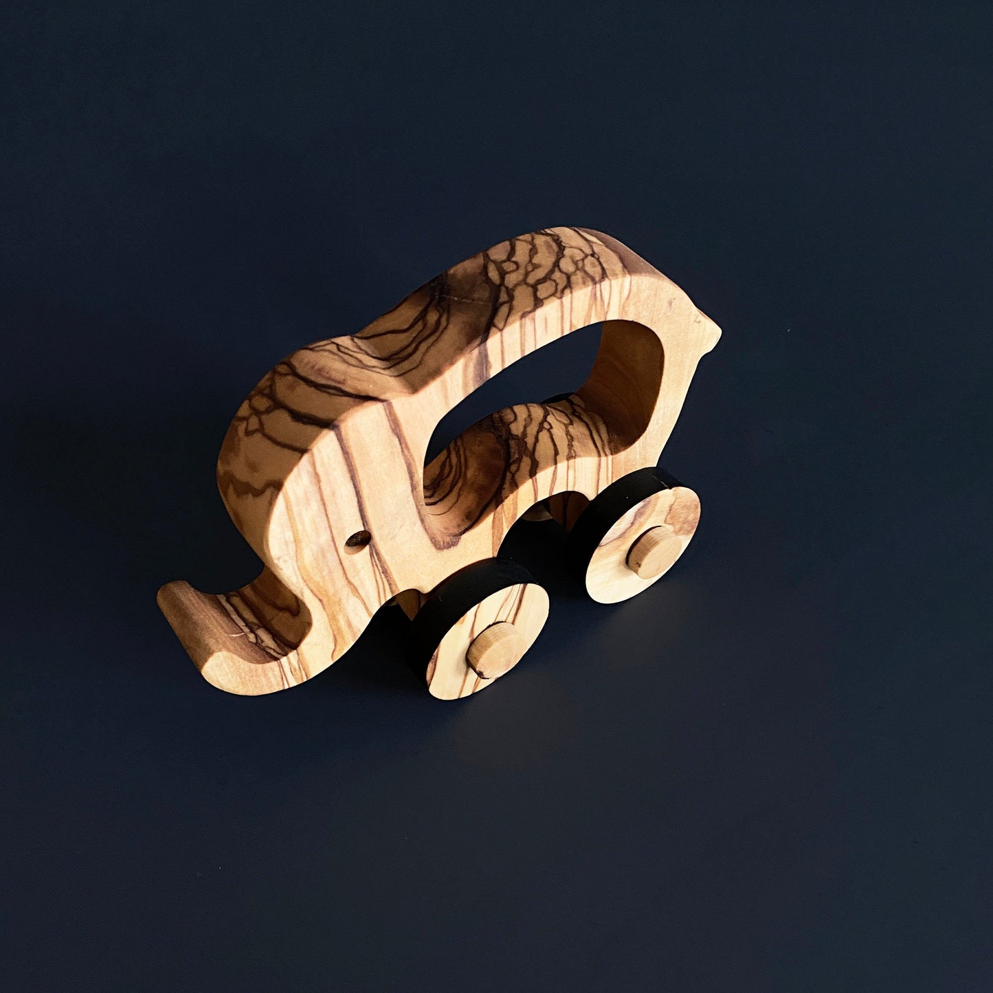Olive Wood Toy Elephant, Wooden Toy Elephant, Enviroment Friendly Toy, Handmade Wooden Toy, Wooden Baby Toy, Vegan Toys, Chemical-free toys