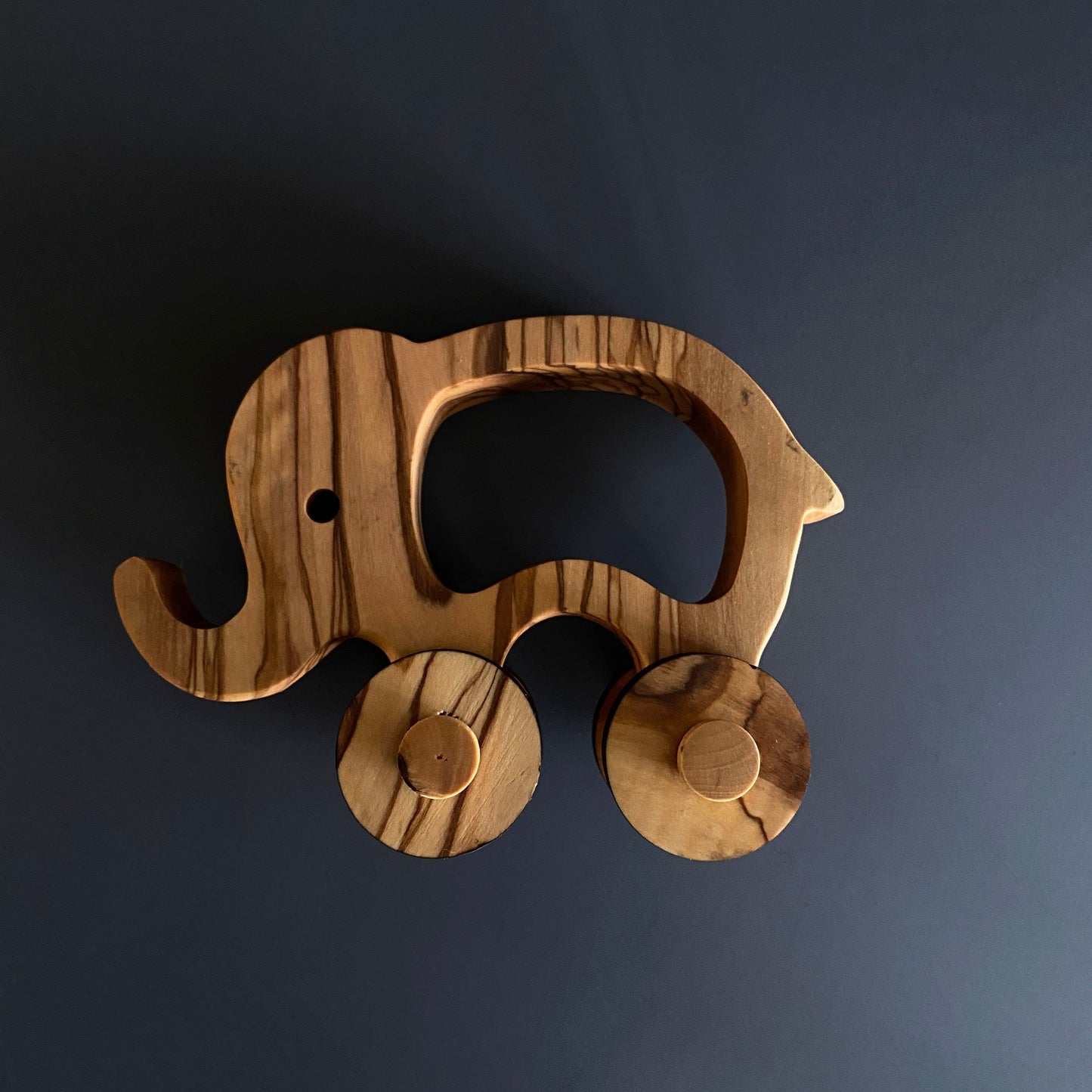 Olive Wood Toy Elephant, Wooden Toy Elephant, Enviroment Friendly Toy, Handmade Wooden Toy, Wooden Baby Toy, Vegan Toys, Chemical-free toys