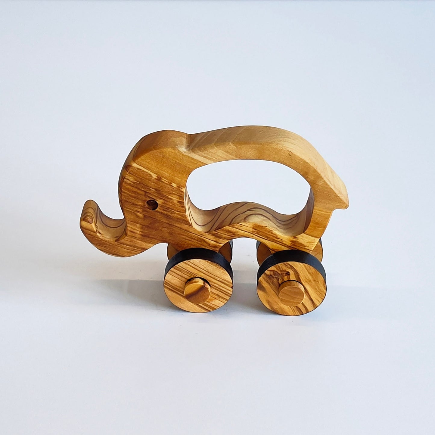 Olive Wood Toy Elephant, Wooden Toy Elephant, Enviroment Friendly Toy, Handmade Wooden Toy, Wooden Baby Toy, Vegan Toys, Chemical-free toys