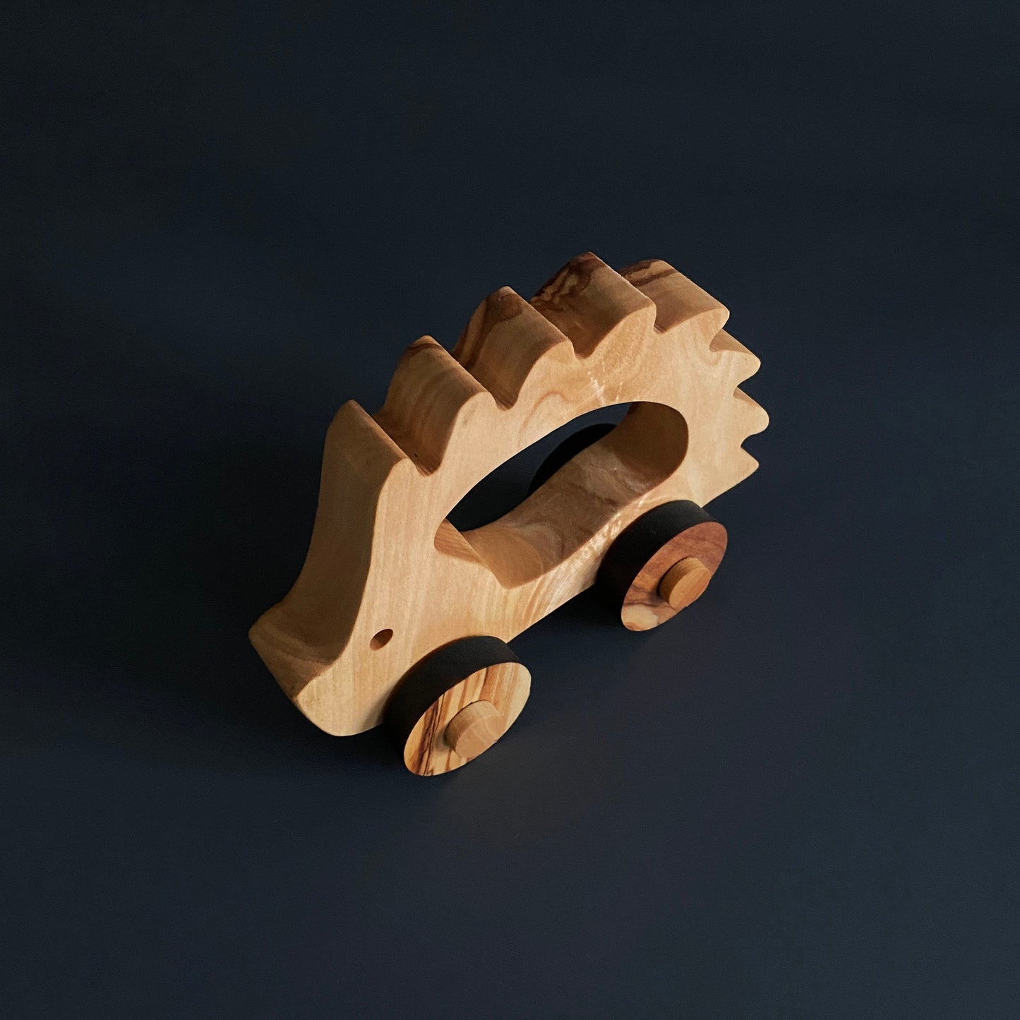 Olive Wood Toy Hedgehog, Wooden Toy Hedgehog