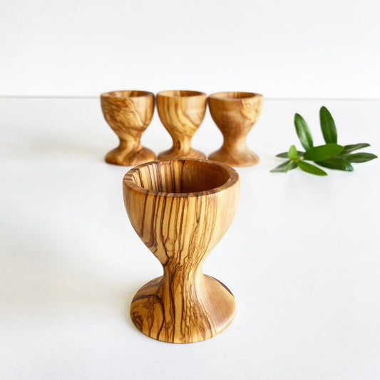 Coquetier en bois d'olivier, support à œufs en bois d'olivier, coquetier en bois, coquetier en bois naturel, support à œufs en bois biologique