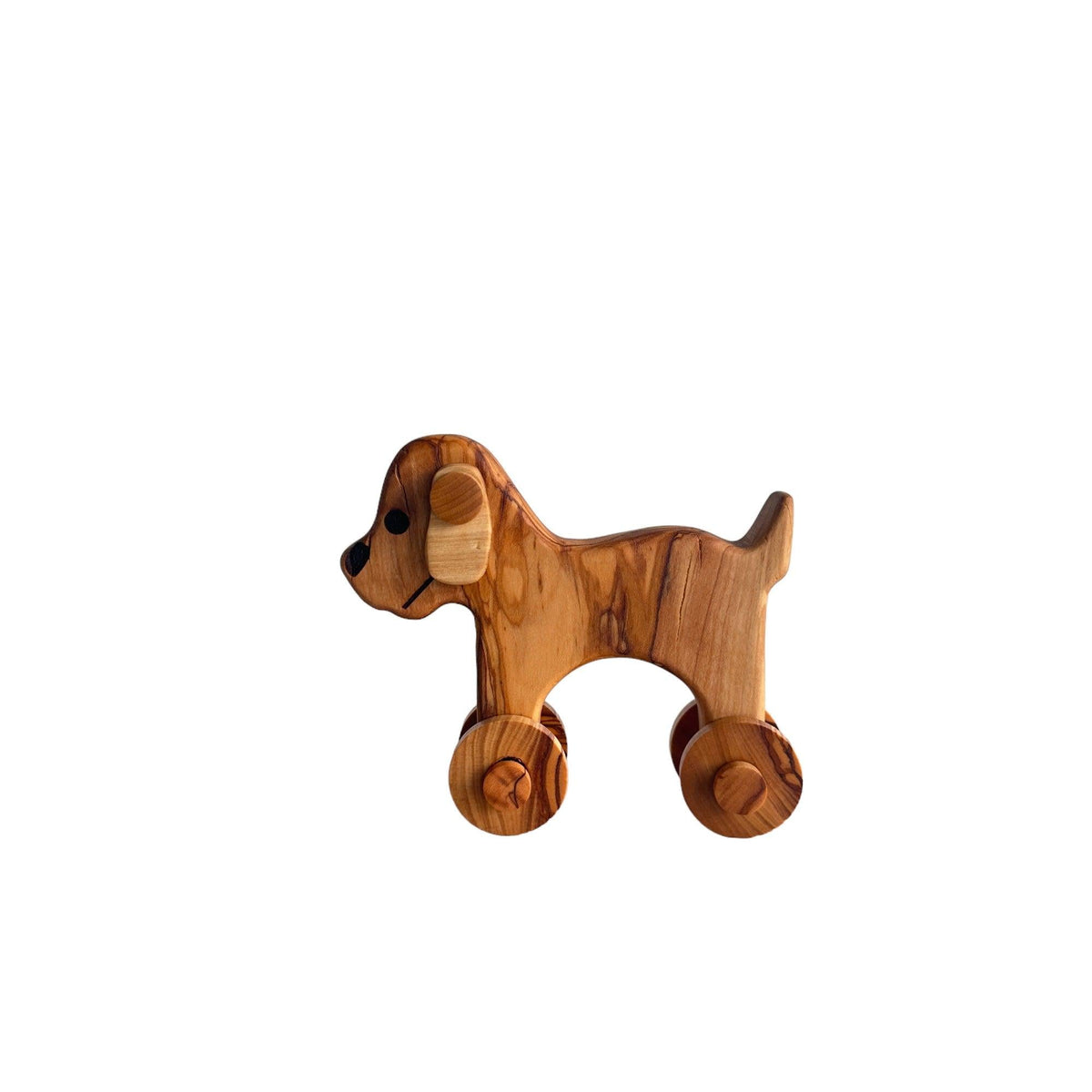 Personalized Handcrafted Olive Wood Toy Dog