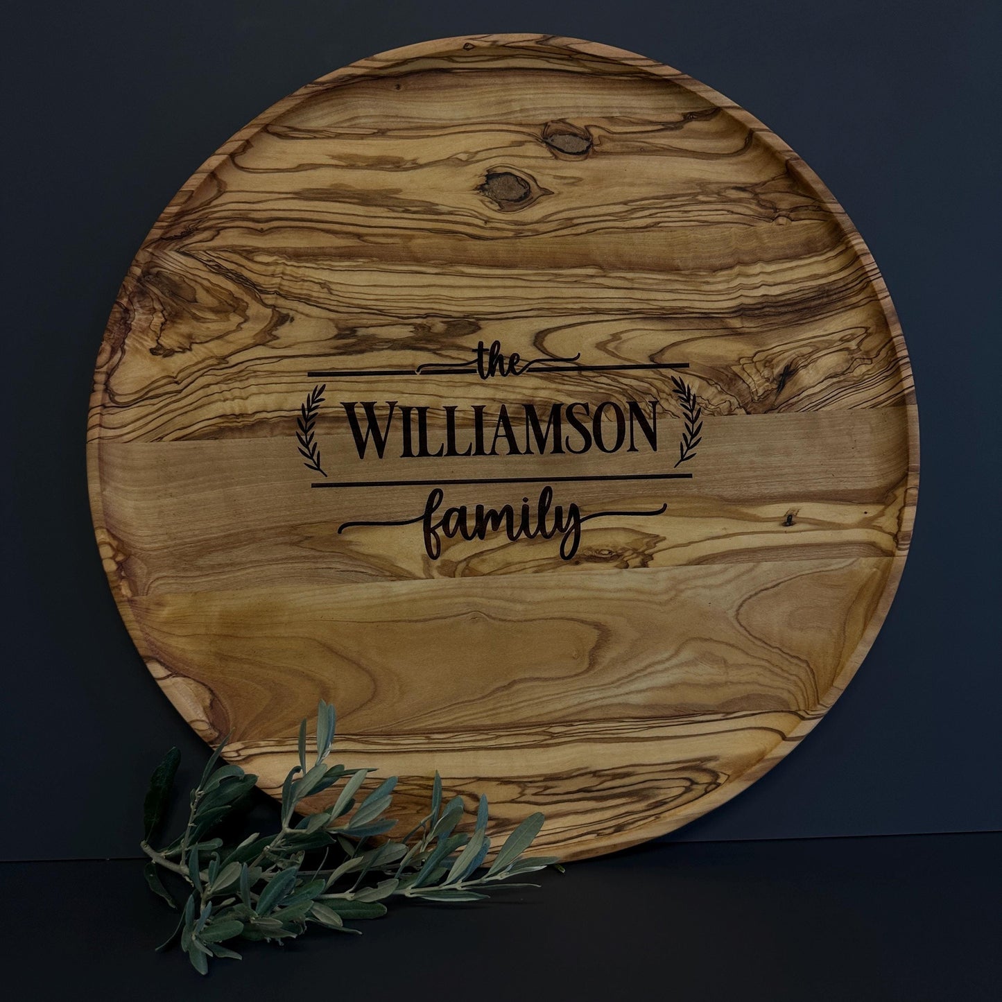 Olive Wood Round Tray, Olive Wood Tray, Coffee Table Tray, Authentic Tea Tray, Luxurious Tea Tray, High Quality Wooden Tray