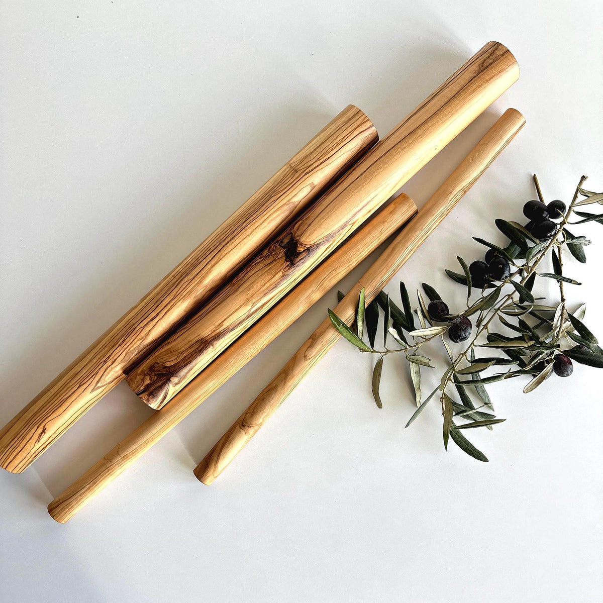 Handcrafted Olive Wood Mattarello - Handmade Rolling Pin - Unique Kitchen Utensil