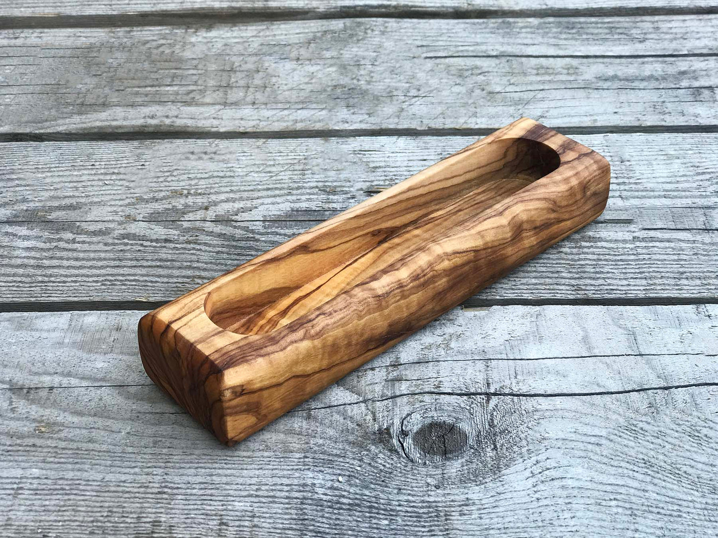 Olive Wood Olive Serving Dish – Handmade Natural Olive Bowl