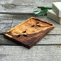 Olive Wood Soap Dish, Wooden Soap Holder with Leaf Shaped Holes
