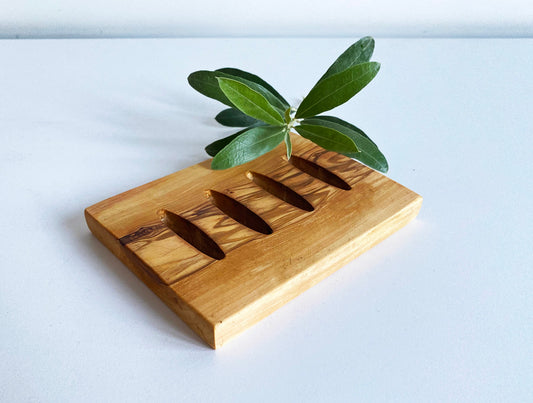 Wooden Perforated Soap Dish, Olive Wood Soap Holder, Exquisite Craftsmanship Bathroom Accessories