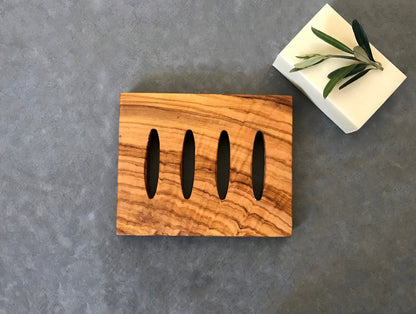 Wooden Perforated Soap Dish, Olive Wood Soap Holder, Exquisite Craftsmanship Bathroom Accessories