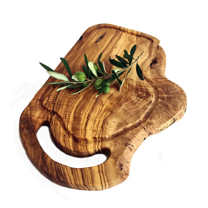 Handcrafted Olive Wood Cutting Board, Rustic and Durable Steak Board, Organic Kitchen Essential, Afrodit Steak Board
