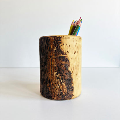 Wooden pencil box, Olive Wood penholder