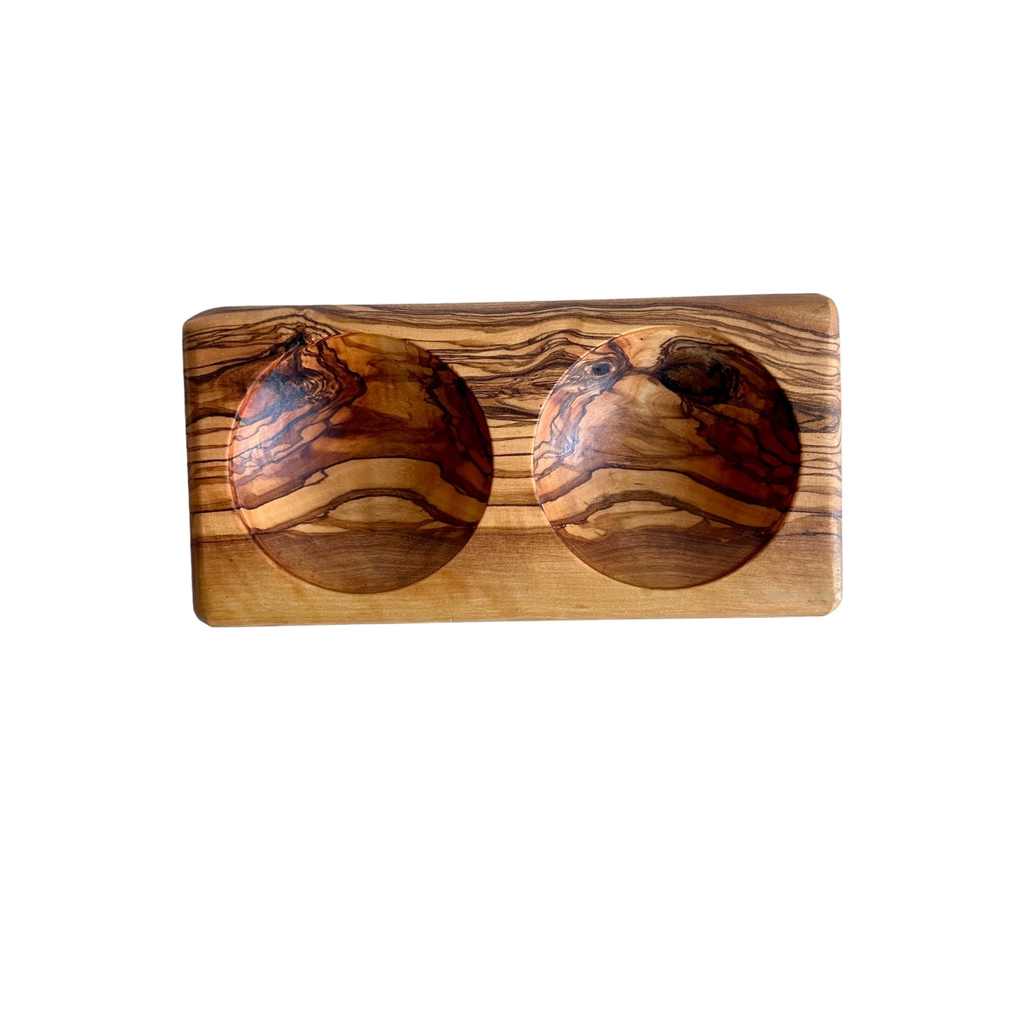 Olive Wood Snack Service Plate, Elegant Snack Appetizer Bowl, Hand Made 2, 3 or 4 Compartment Snack Tray