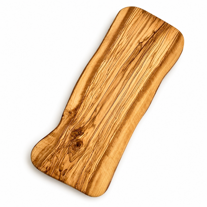 Natural Form Olive Wood Cutting Board, Wooden Live Edge Cutting Board, Rustic Cutting Board, Authentic Wooden Board