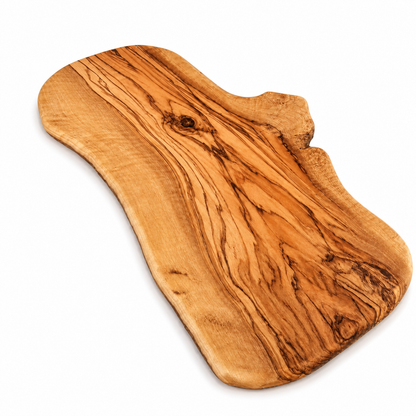 Natural Form Olive Wood Cutting Board, Wooden Live Edge Cutting Board, Rustic Cutting Board, Authentic Wooden Board