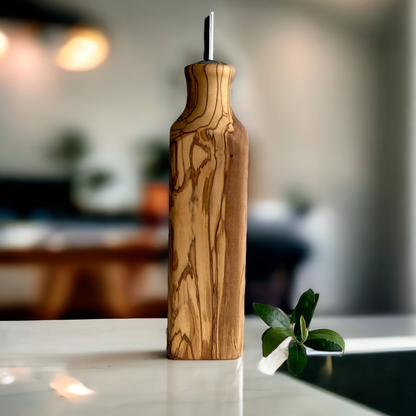 Olive Wood Oil Bottle, Olive Wood Oil Dispenser