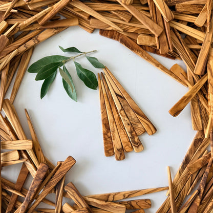 Handcrafted Olive Wood Tea Stirring Stick - Rustic Wooden Stirrer - coffee stirrer
