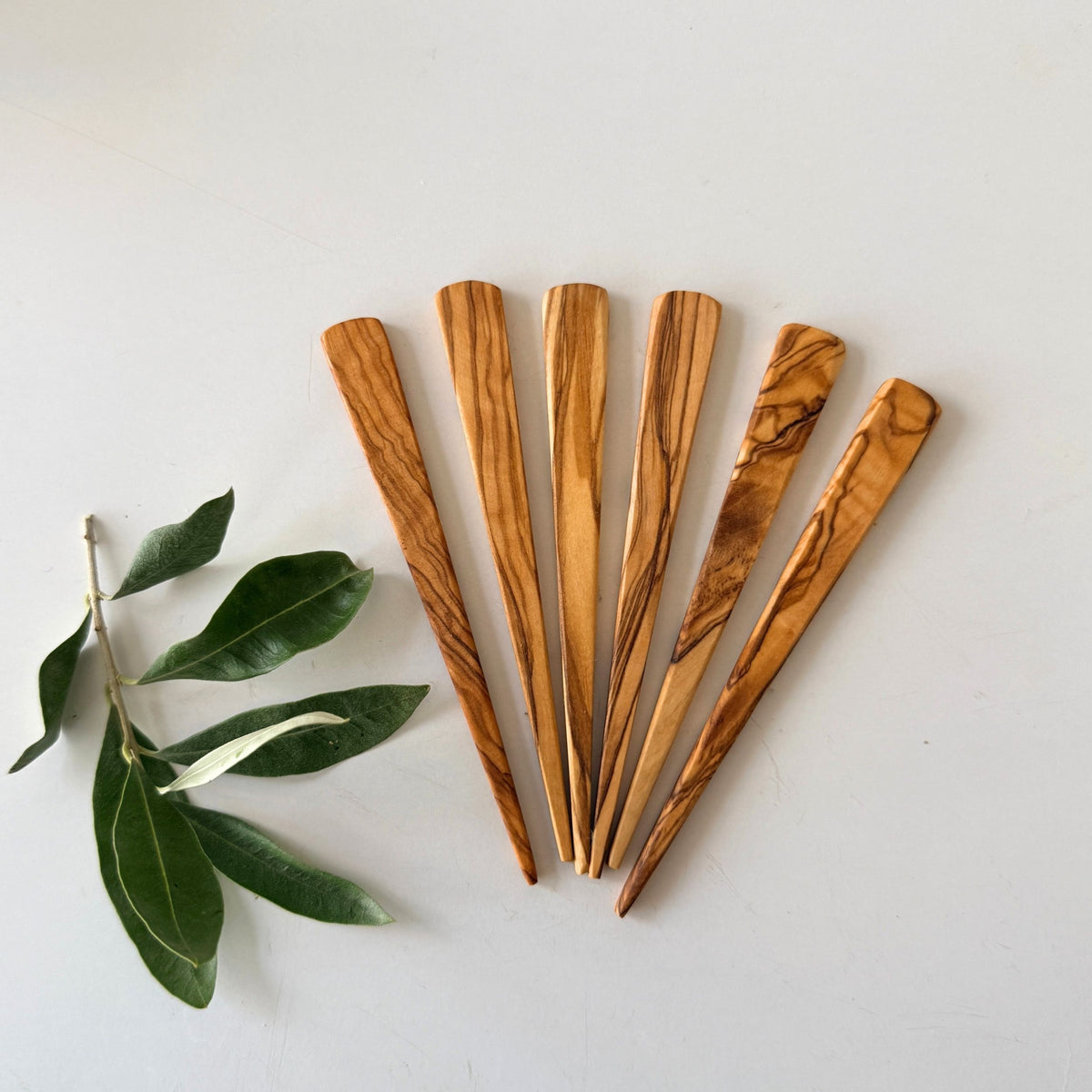 Handcrafted Olive Wood Tea Stirring Stick - Rustic Wooden Stirrer - coffee stirrer