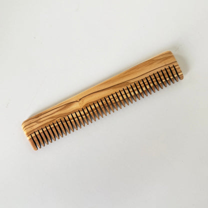 Handmade Olive Wood Comb for Men - Personalized Hair & Beard Grooming Tool - Eco-Friendly Gift