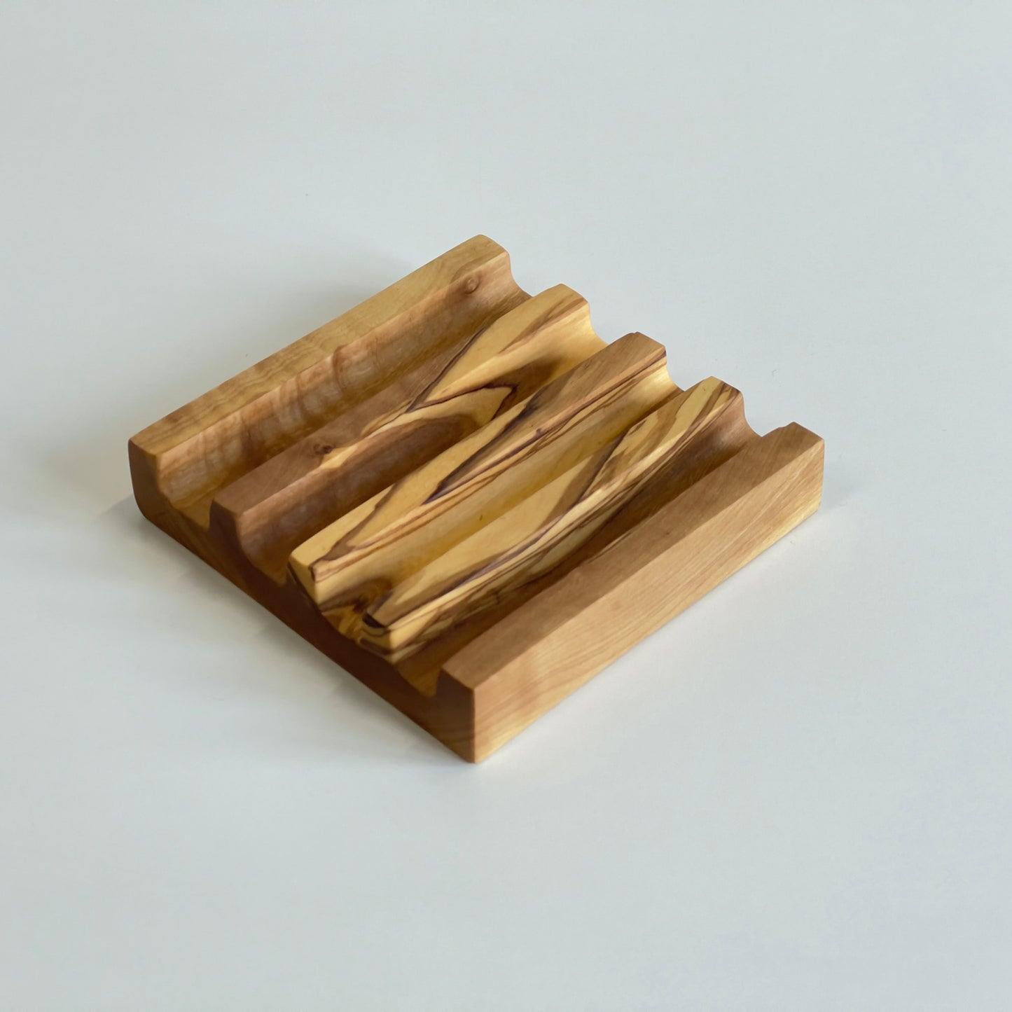 Handmade Olive Wood Desktop Organizers - Office Desk Supplies - Wooden Desk Accessories, Pen-Paperclip-Note-Business Card Holder, Phone-Tablet Stand