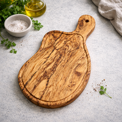 Personalized Olive Wood Cutting Board, Customized Wooden Cutting Board
