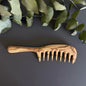 Helene Olive Wood Wide-Tooth Handle Comb – Personalized, Natural and Stylish