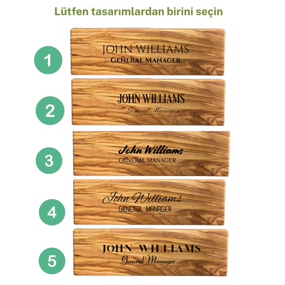 Olive wood Name Sign, Personalized Wood Desk Name, Customized Olive wood Desk Name, Wooden Name Plate, Christmas Gift