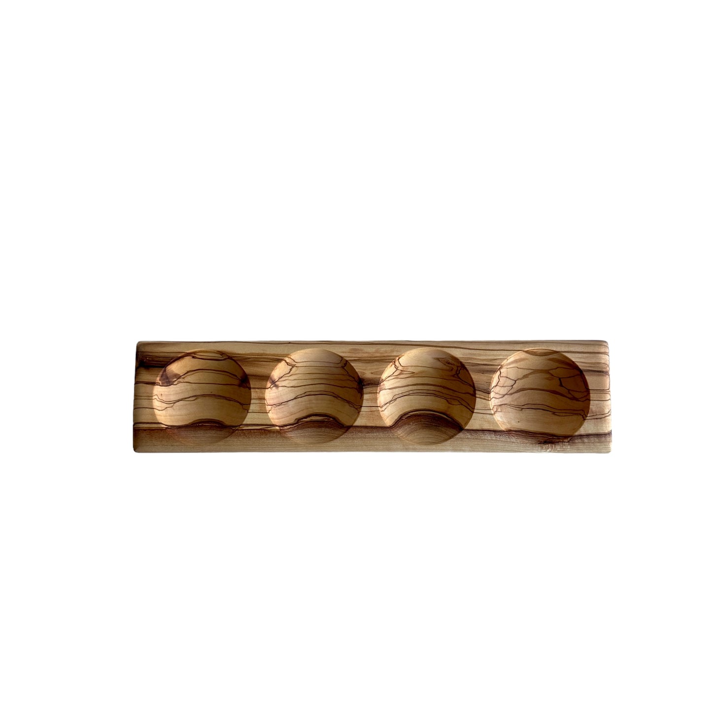 Olive Wood Snack Service Plate, Elegant Snack Appetizer Bowl, Hand Made 2, 3 or 4 Compartment Snack Tray