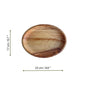 Olive Wood Elliptic Plates, Wooden Serving Plates for Fruit and Vegetables, Oval Snack Dishes