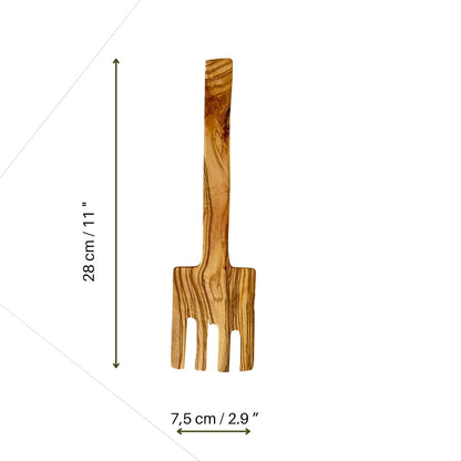 Elegant and Functional Olive Wood Serving Set, Wooden Spoon, Fork, Spatula
