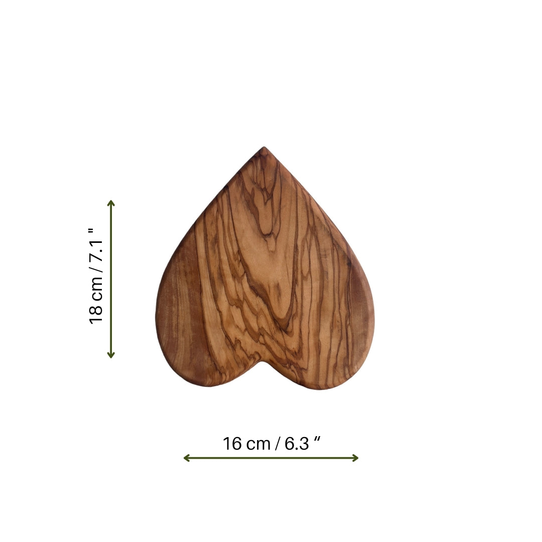 Heart Shaped Olive Wood Boards, Wooden Valentine's Day Gifts