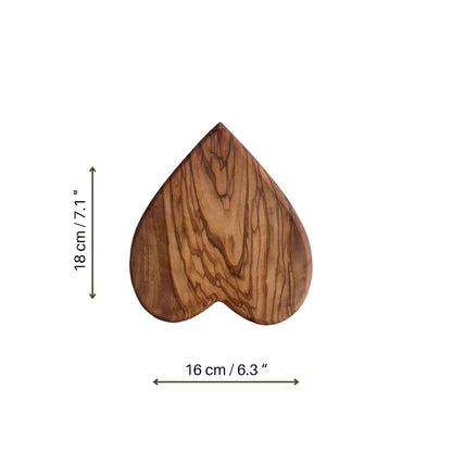 Heart Shaped Olive Wood Boards, Wooden Valentine's Day Gifts