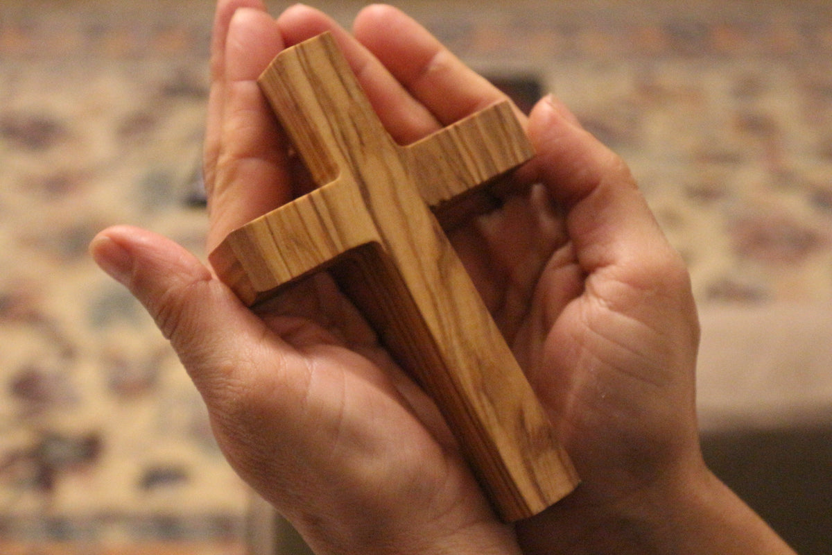 Olive Wood Cross, Olive Wood Crucifix, Wooden Cross, Organic Wooden Cross, Christian Gift, Church Gifts, Wooden Holy Cross