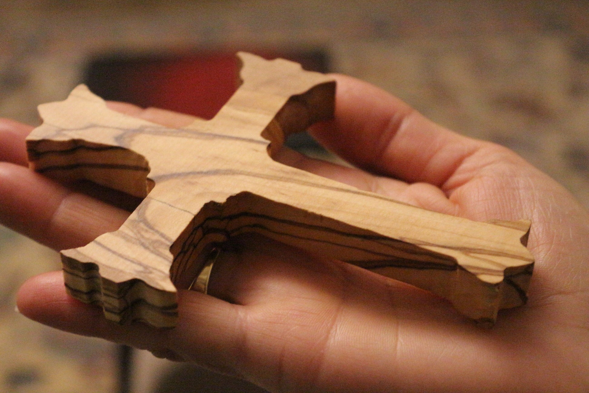 Olive Wood Roman Cross, Olive Wood Crucifix