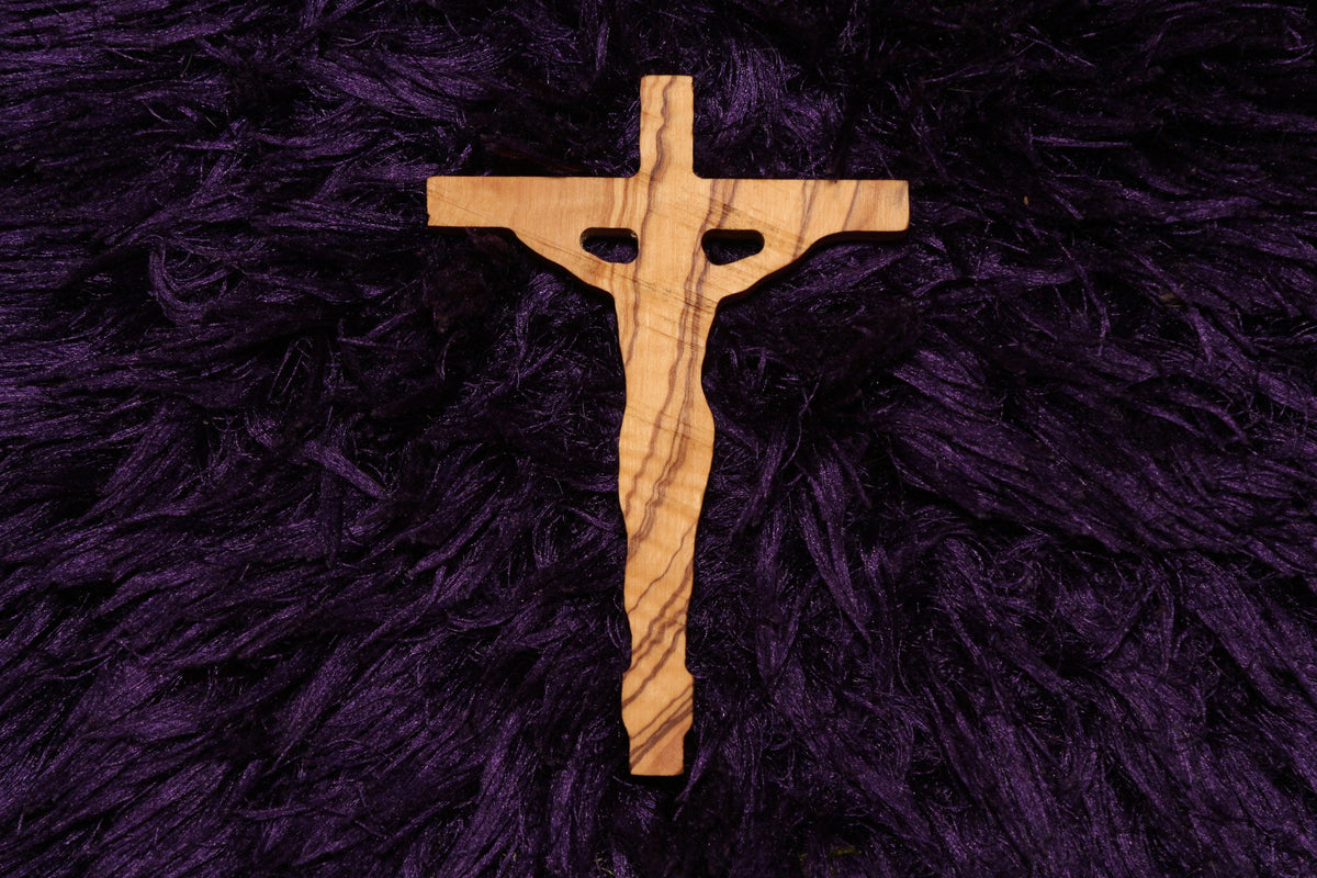 Handmade Olive Wood Christ Cross, Holy Wooden Cross