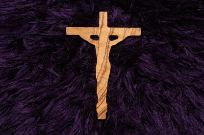 Handmade Olive Wood Christ Cross, Holy Wooden Cross