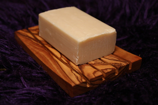 Porte-savon en bois d'olivier avec savon à l'huile d'olive naturel offert