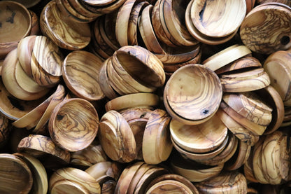 Deformed Small Plates, Deformed Olive Wood Mini Bowls, Rustic Tiny Dishes, Small Dipping Bowls, Wholesale Mini Bowls in Bulk