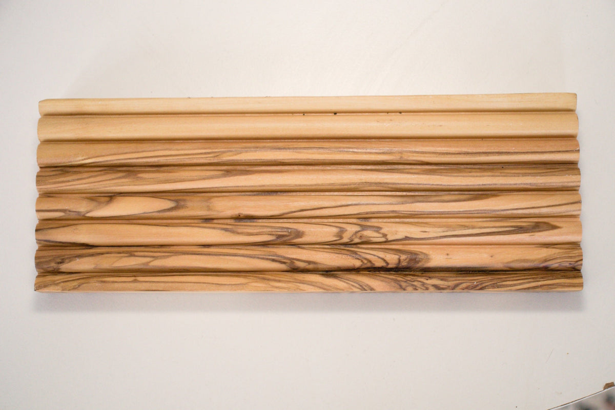 Handcrafted Olive Wood Soap Dish, Long Wooden Design