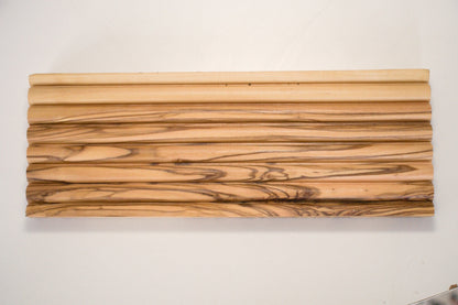 Handcrafted Olive Wood Soap Dish, Long Wooden Design