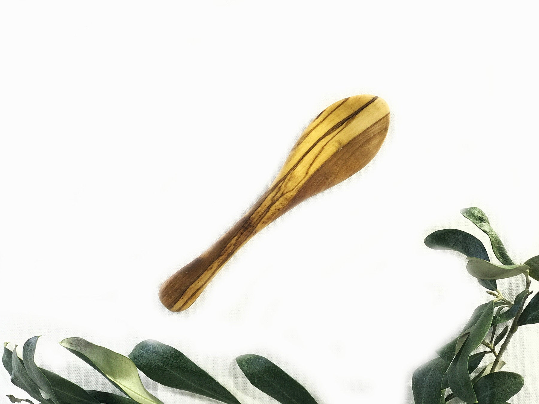 Handcrafted Little Olive Wood Spoons, Wooden Baby Feeding Spoon